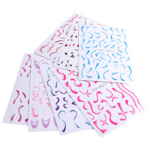 New Arrive Line Irregular Pattern design Self Adhesive Nail Art Decoration Sticker